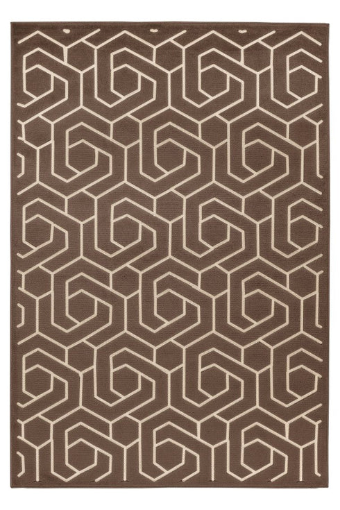 brown geometric rug - Adore Rugs & Flooring